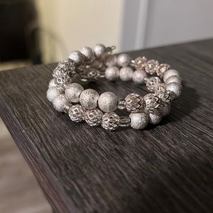 Silver wrap bracelet